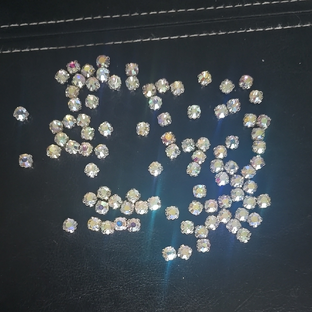 Sparkling Rhinestone Embellishments AB Crystal, Qty. 90.